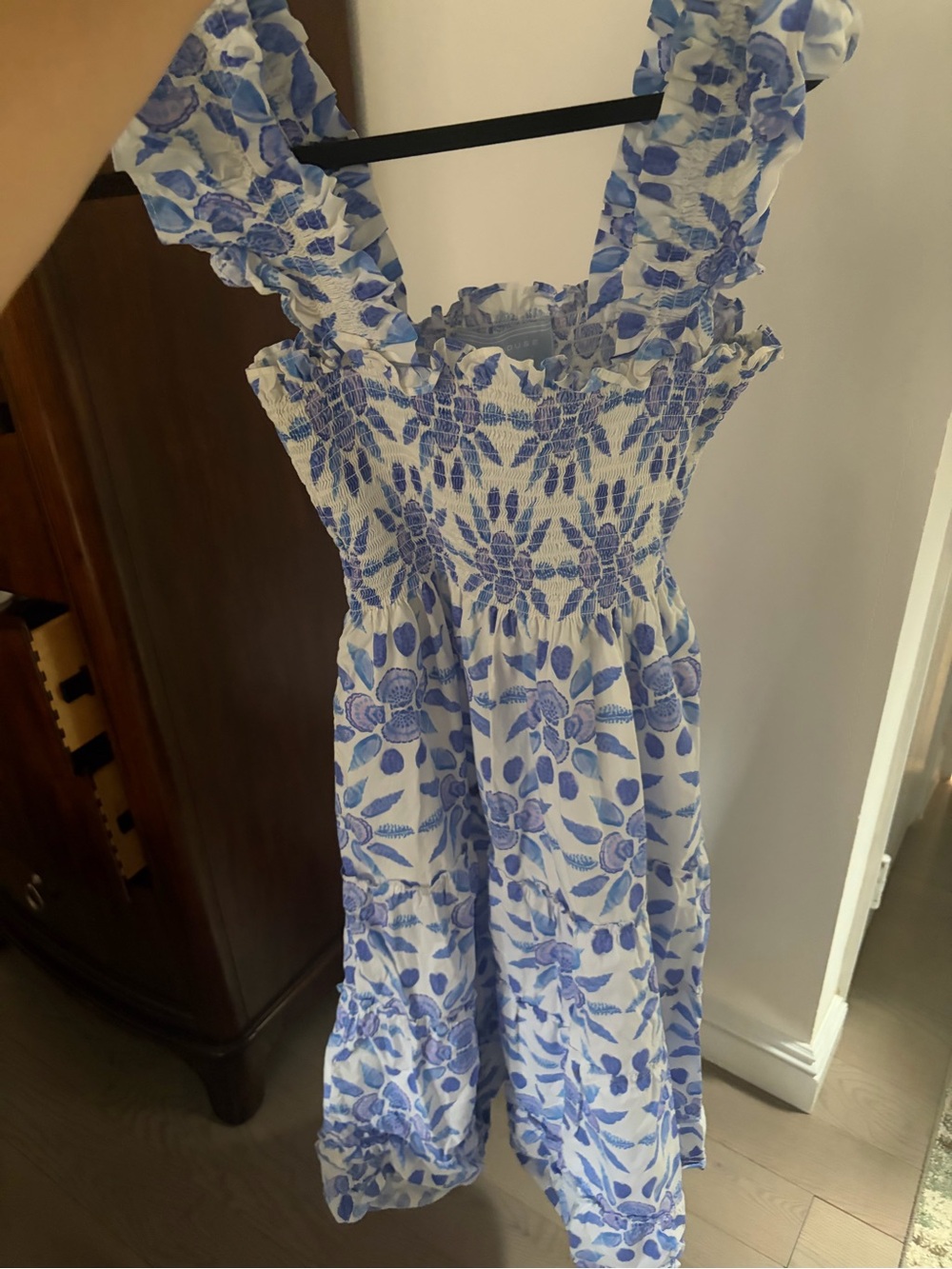 Hill House the Ellie Nap Dress Blue Floral - XS